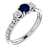 Inel de Logodna din Aur 18k sau Platina cu Safir si Diamante - model i122102