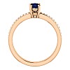 Inel de logodna din Aur 18k sau Platina cu Safir si Diamante - model i122376