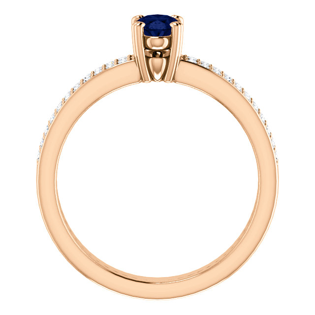 Inel de logodna din Aur 18k sau Platina cu Safir si Diamante - model i122376