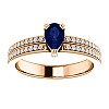 Inel de logodna din Aur 18k sau Platina cu Safir si Diamante - model i122376