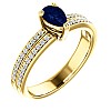 Inel de logodna din Aur 18k sau Platina cu Safir si Diamante - model i122376