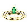 Inel de logodna din Aur 18k sau Platina cu Smarald si Diamante - model 122474