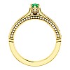 Inel de logodna din Aur 18k sau Platina cu Smarald si Diamante - model 122474