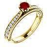 Inel de logodna din Aur 18k sau Platina cu Rubin si Diamante - model 122474