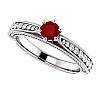 Inel de logodna din Aur 18k sau Platina cu Rubin si Diamante - model 122474