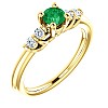 Inel de Logodna din Aur 18k sau Platina cu Smarald si Diamante - model i122543
