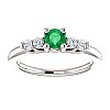 Inel de Logodna din Aur 18k sau Platina cu Smarald si Diamante - model i122543