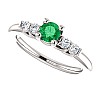 Inel de Logodna din Aur 18k sau Platina cu Smarald si Diamante - model i122543