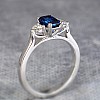 Inel de logodna din Aur 18k sau Platina cu Safir si Diamante - model i1600