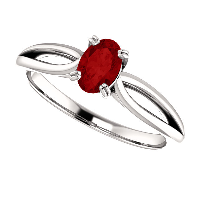 Inel de logodna din Aur cu Rubin Oval - model i71627