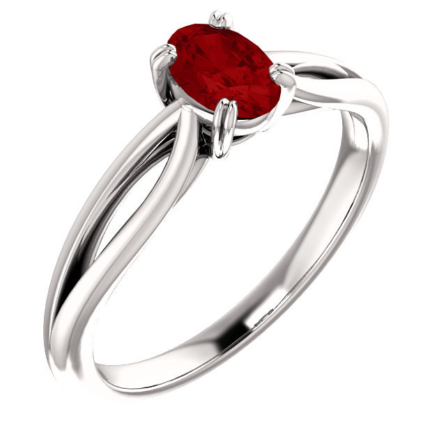 Inel de logodna din Aur cu Rubin Oval - model i71627