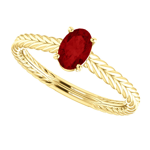 Inel de logodna din Aur cu Rubin Oval - model 71746