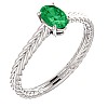 Inel de logodna din Aur cu Smarald Oval - model 71746
