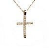 Cruciulita Unisex din Aur sau Platina cu Diamante - model pan1015