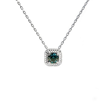 Pandantiv Vintage din Aur cu Diamant Albastru Rotund - model pan122341