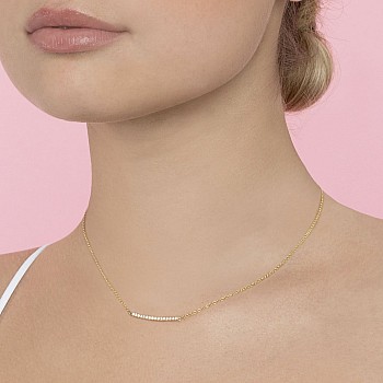 Pandantiv bara din Aur cu Diamante - model pan1975