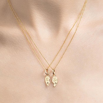 Set Pandantive Best Friend din Aur sau Platina cu Diamante - model pan1978