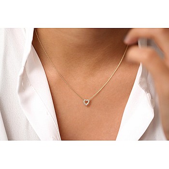 Pandantiv Inima din Aur cu Diamante - model pan3146