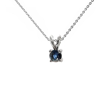 Pandantiv Solitar din Aur cu Safir Rotund - model pan525