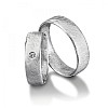 Verighete din Aur 18k sau Platina cu Diamant - model v055