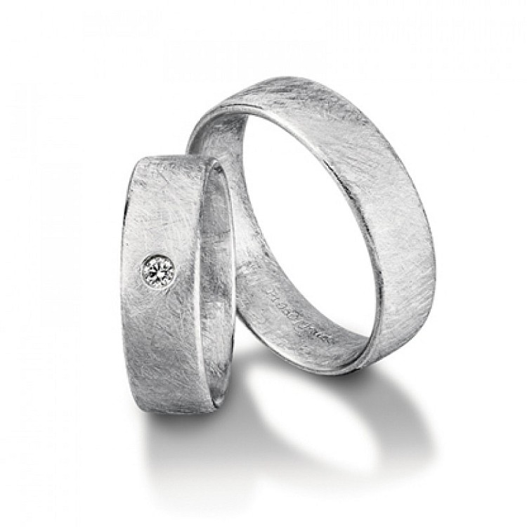 Verighete din Aur 18k sau Platina cu Diamant - model v055