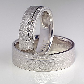 Verighete din Aur 18k sau Platina cu Diamante - model v088