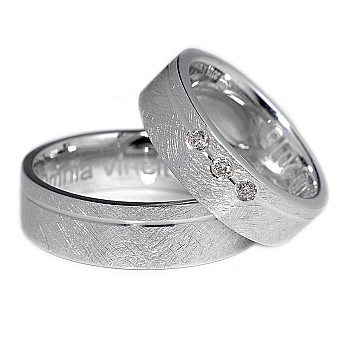 Verighete din Aur 18k sau Platina cu Diamante - model v088