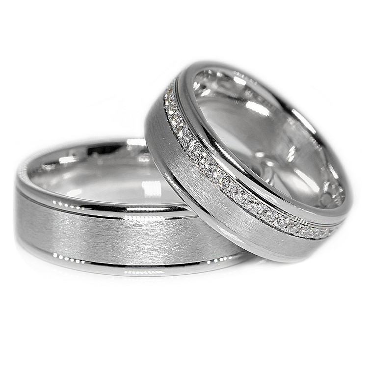 Verighete din Aur 18k cu Diamante - model v109