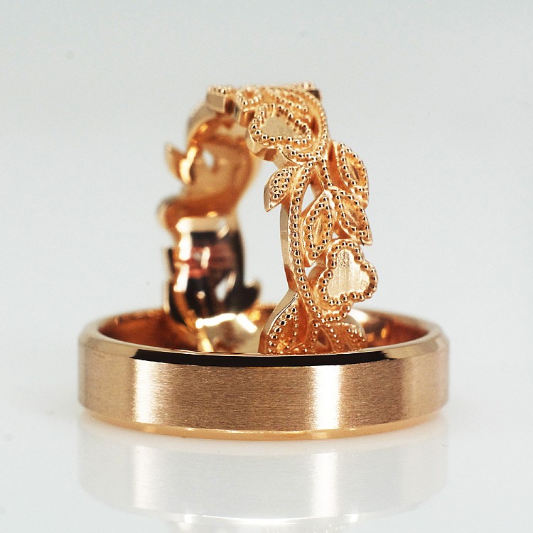 Verighete Vintage din Aur 18k sau Platina - model v11481