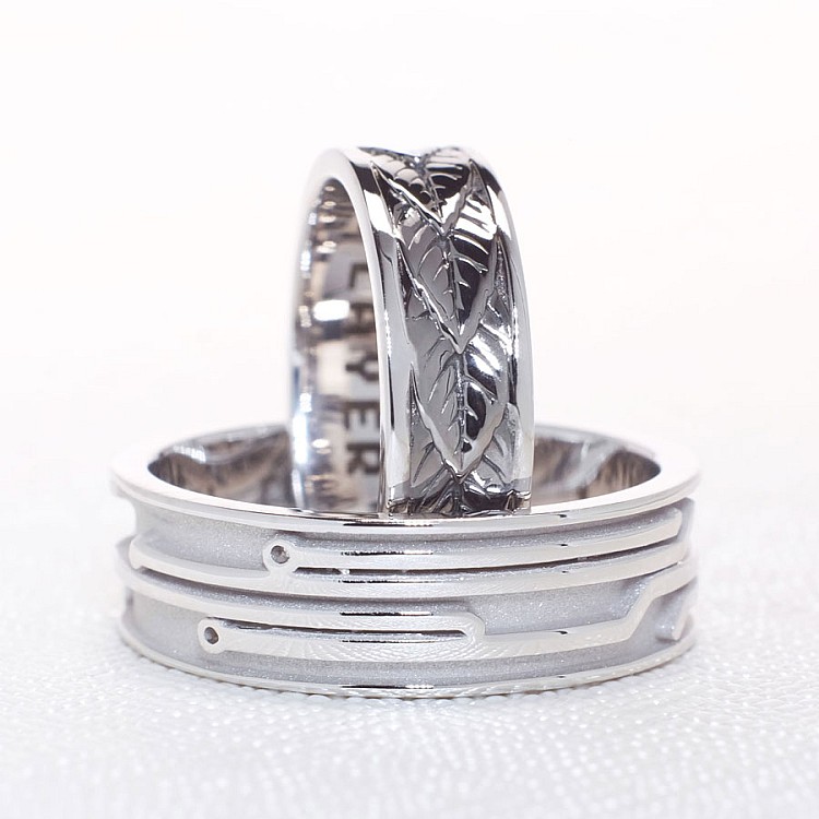 Verighete Custom din Aur 18k Model Laser - model v1164