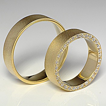 Verighete din Aur 18k cu Diamante - model v117
