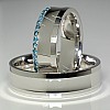 Verighete din Aur 18k cu Diamante Albastre - model v127