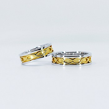 Verighete din Aur 18k sau Platina cu Model Infinit - model v1338