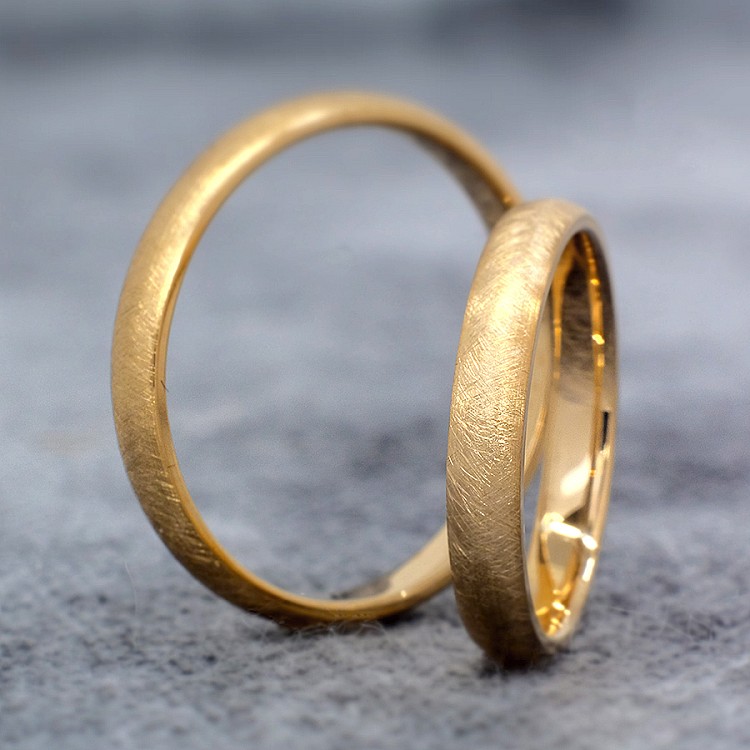 Verighete din Aur 18k sau Platina cu Finizaj Mat Gheata - model v134