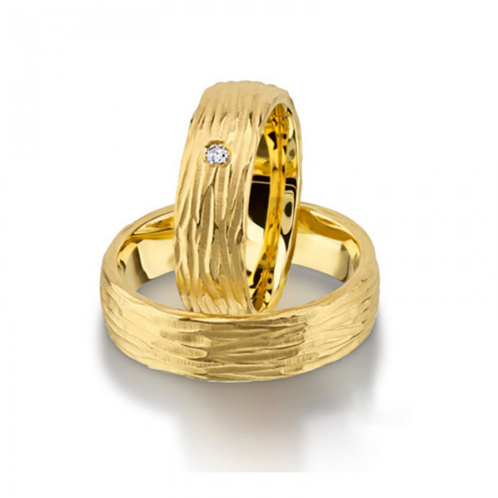 Verighete din Aur 18k cu Diamant - model v145