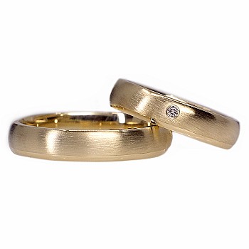 Verighete din Aur 18k sau Platina cu Diamant - model v1603