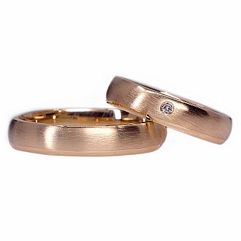 Verighete din Aur 18k sau Platina cu Diamant - model v1603