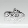 Verighete din Aur 18k sau Platina cu Diamante Model Sfoara - model v1622