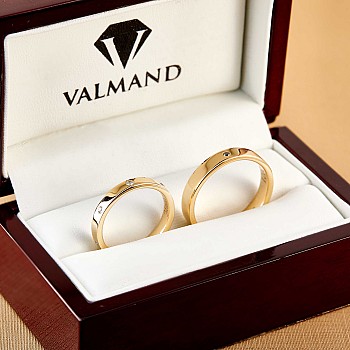 Verighete din Aur 18k sau Platina cu Diamante - model v2979