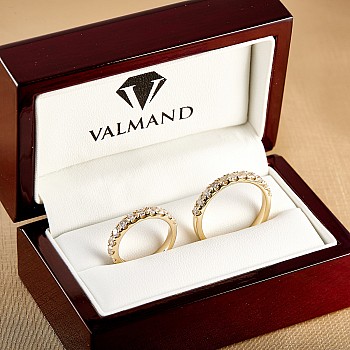 Verighete din Aur 18k cu Diamante - model v3109