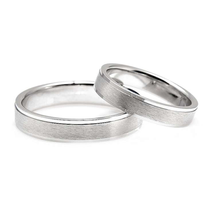 Verighete din Aur 18k simple cu finisaj mat satinat - model v3156