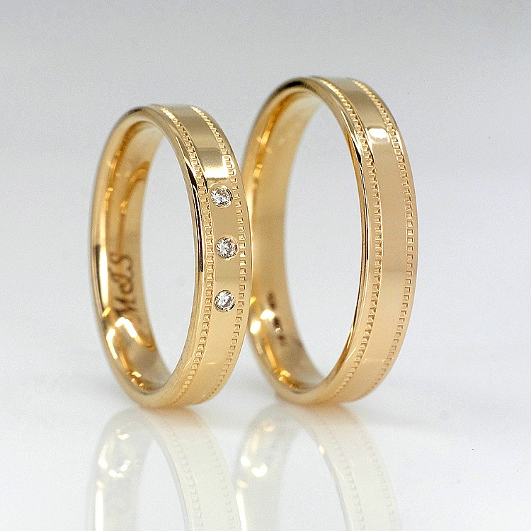 Verighete din Aur 18k sau Platina cu Diamante - model v324.1