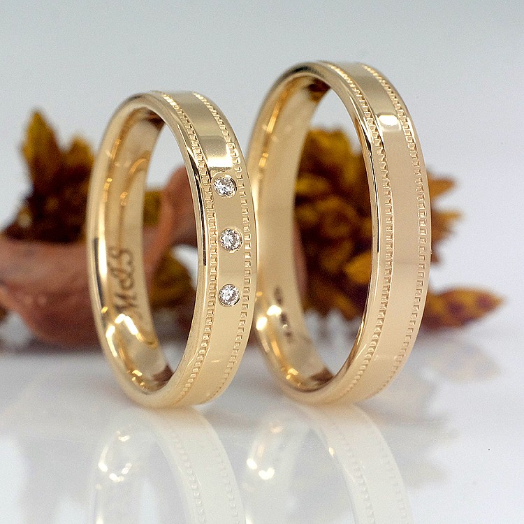 Verighete din Aur 18k sau Platina cu Diamante - model v324.1