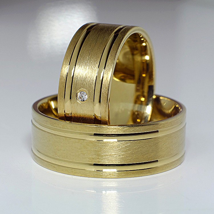Verighete din Aur 18k cu Diamant - model v426