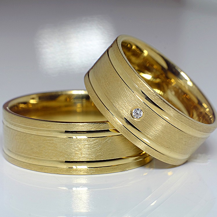 Verighete din Aur 18k cu Diamant - model v426