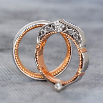 Verighete Model Verragio din Aur 18k sau Platina cu Diamante - model v755