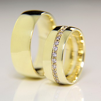 Verighete din Aur 18k cu Diamante - model v862