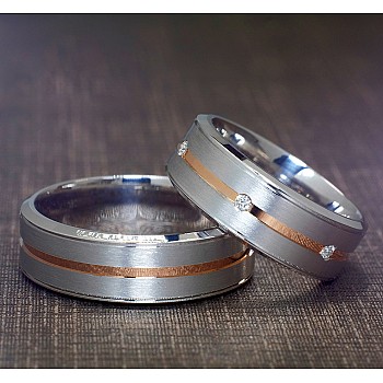 Verighete din Aur 18k cu Diamante - model v940