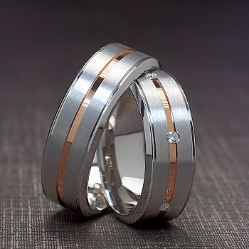 Verighete din Aur 18k cu Diamante - model v940