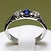 Inel Cadou din Aur cu Safir si Diamante - model i085
